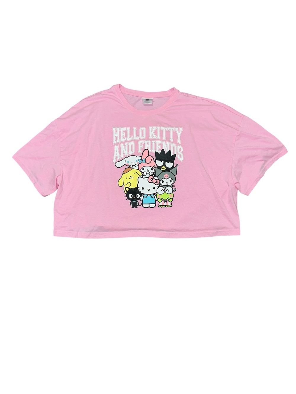 Hello Kitty And Friends Pink Crop Top Women’s Size XL Sanrio Kawaii Cropped Top